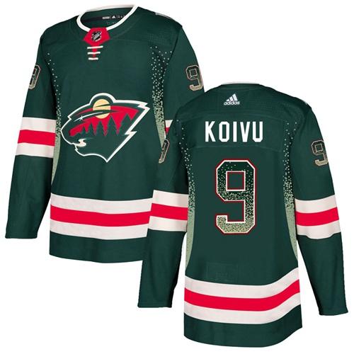 Adidas Wild #9 Mikko Koivu Green Home Authentic Drift Fashion Stitched NHL Jersey Adidas Wild #9 Mikko Koivu Green Home Authentic Drift Fashion Stitched NHL Jersey