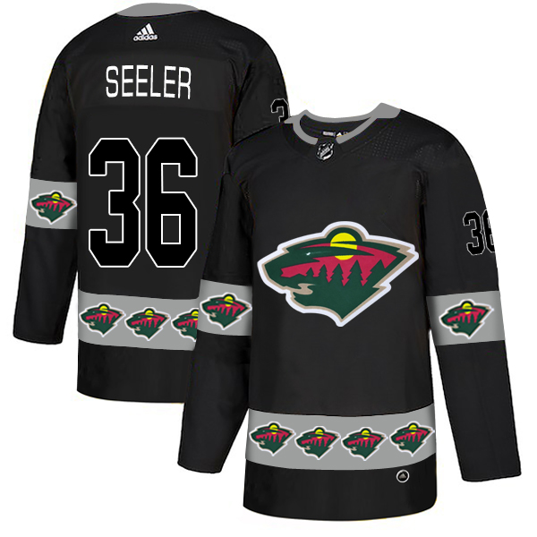 Wild 36 Nick Seeler Black Team Logos Fashion Adidas Jersey