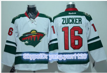 Minnesota Wild #16 Jason Zucker White Stitched NHL Jersey