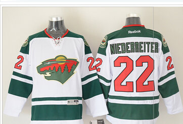 Minnesota Wild #22 Nino Niederreiter White Stitched NHL Jersey