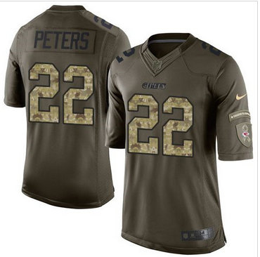 Nike Kansas City Chiefs #22 Marcus Peters Green Men's Stitched NFL Limited Salute to Service Jersey