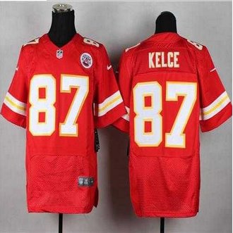 Nike Kansas City Chiefs #87 Travis Kelce Red Team Color NFL Elite Jersey
