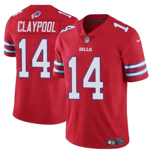 Men's Buffalo Bills #14 Chase Claypool Red 2024 Vapor Untouchable Limited Stitched Football Jersey Men's Buffalo Bills #14 Chase Claypool Red 2024 Vapor Untouchable Limited Stitched Football Jersey