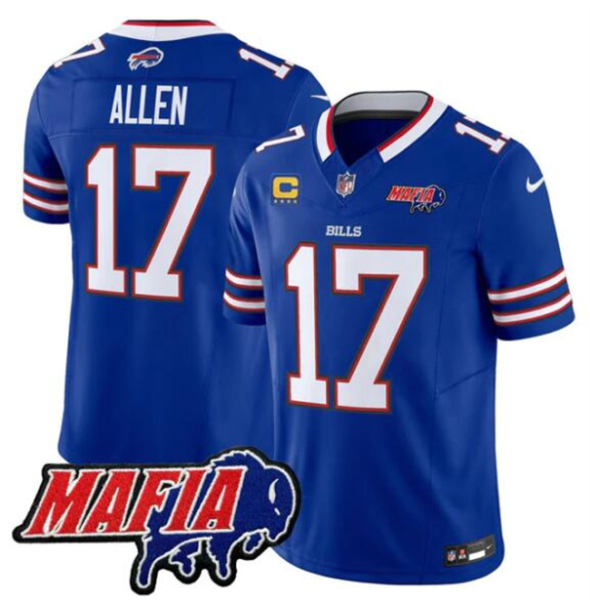 Men's Buffalo Bills #17 Josh Allen Royal F.U.S.E. 4-Star C With Bills Mafia Patch Vapor Untouchable Limited Stitched Football Jersey Men's Buffalo Bills #17 Josh Allen Royal F.U.S.E. 4-Star C With Bills Mafia Patch Vapor Untouchable Limited Stitched Football Jersey