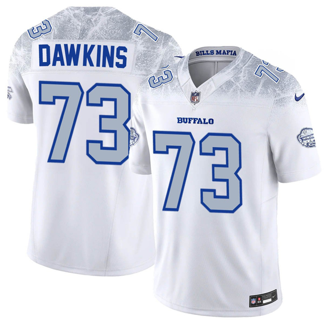 Men's Buffalo Bills #73 Dion Dawkins White 2025 F.U.S.E. “Rivalries” Vapor Untouchable Limited Stitched Football Jersey Men's Buffalo Bills #73 Dion Dawkins White 2025 F.U.S.E. “Rivalries” Vapor Untouchable Limited Stitched Football Jersey