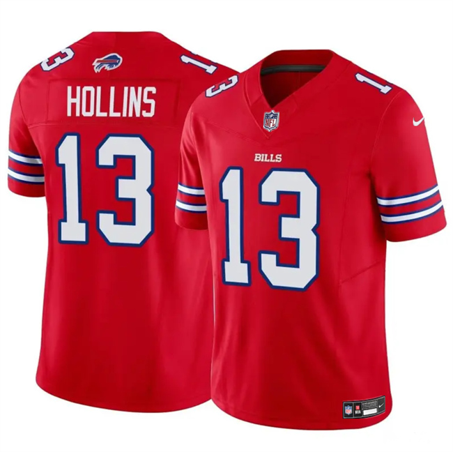 Men's Buffalo Bills #13 Mack Hollins Red 2024 F.U.S.E. Vapor Untouchable Limited Stitched Football Jersey Men's Buffalo Bills #13 Mack Hollins Red 2024 F.U.S.E. Vapor Untouchable Limited Stitched Football Jersey