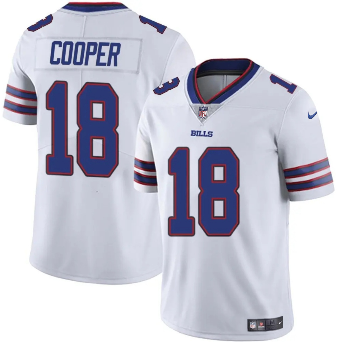 Men's Buffalo Bills #18 Amari Cooper White 2024 Vapor Untouchable Limited Stitched Football Jersey Men's Buffalo Bills #18 Amari Cooper White 2024 Vapor Untouchable Limited Stitched Football Jersey