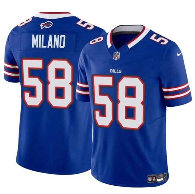 Men's Buffalo Bills #58 Matt Milano Royal 2024 F.U.S.E. Vapor Untouchable Limited Stitched Football Jersey Men's Buffalo Bills #58 Matt Milano Royal 2024 F.U.S.E. Vapor Untouchable Limited Stitched Football Jersey