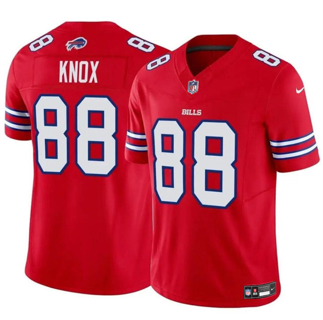 Men's Buffalo Bills #88 Dawson Knox Red 2024 F.U.S.E. Vapor Untouchable Limited Stitched Football Jersey Men's Buffalo Bills #88 Dawson Knox Red 2024 F.U.S.E. Vapor Untouchable Limited Stitched Football Jersey