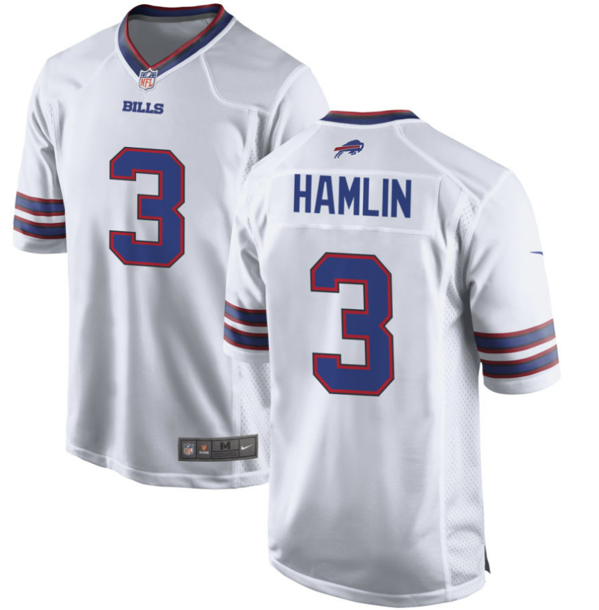 Men's Buffalo Bills #3 Damar Hamlin Nike white Player Jersey Men's Buffalo Bills #3 Damar Hamlin Nike white Player Jersey