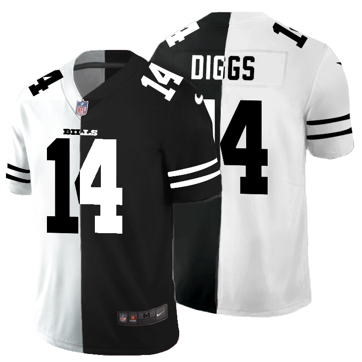 Buffalo Bills #14 Stefon Diggs Men's Black V White Peace Split Nike Vapor Untouchable Limited NFL Jersey Buffalo Bills #14 Stefon Diggs Men's Black V White Peace Split Nike Vapor Untouchable Limited NFL Jersey