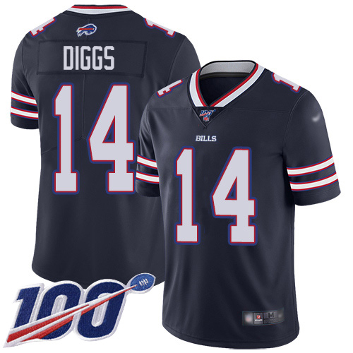 Nike Bills #14 Stefon Diggs Navy Men's Stitched NFL Limited Inverted Legend 100th Season Jersey Nike Bills #14 Stefon Diggs Navy Men's Stitched NFL Limited Inverted Legend 100th Season Jersey