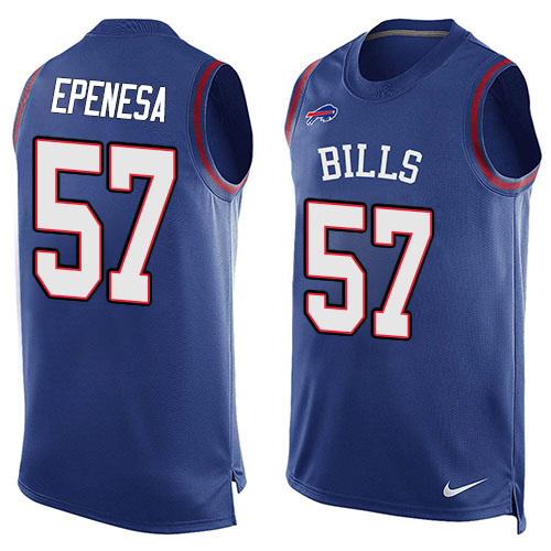 Nike Bills #57 A.J. Epenesas Royal Blue Team Color Men's Stitched NFL Limited Tank Top Jersey Nike Bills #57 A.J. Epenesas Royal Blue Team Color Men's Stitched NFL Limited Tank Top Jersey