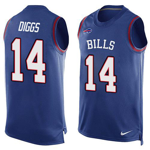 Nike Bills #14 Stefon Diggs Royal Blue Team Color Men's Stitched NFL Limited Tank Top Jersey Nike Bills #14 Stefon Diggs Royal Blue Team Color Men's Stitched NFL Limited Tank Top Jersey