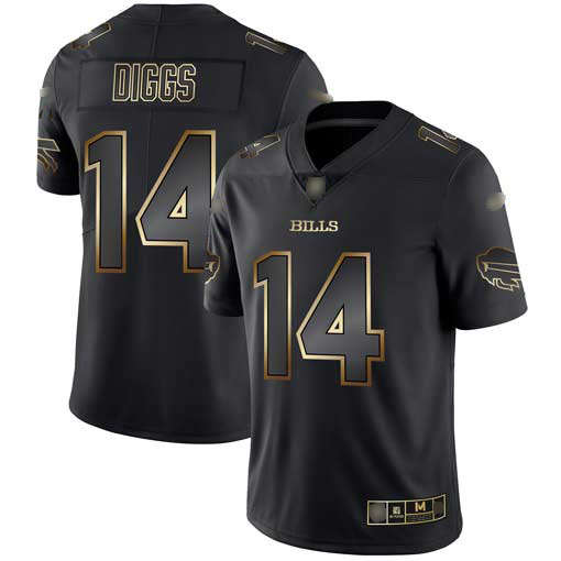 Nike Bills #14 Stefon Diggs Black Gold Men's Stitched NFL Vapor Untouchable Limited Jersey Nike Bills #14 Stefon Diggs Black Gold Men's Stitched NFL Vapor Untouchable Limited Jersey
