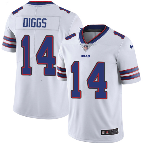 Nike Bills #14 Stefon Diggs White Men's Stitched NFL Vapor Untouchable Limited Jersey Nike Bills #14 Stefon Diggs White Men's Stitched NFL Vapor Untouchable Limited Jersey
