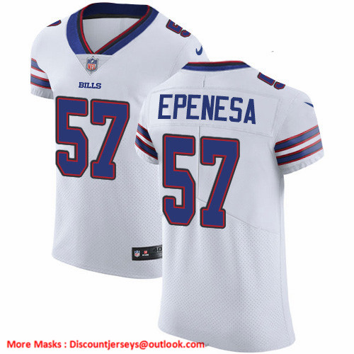 Nike Bills #57 A.J. Epenesas White Men's Stitched NFL New Elite Jersey