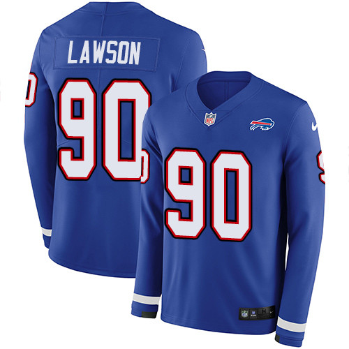 Nike Bills #90 Shaq Lawson Royal Blue Team Color Men's Stitched NFL Limited Therma Long Sleeve Jersey Nike Bills #90 Shaq Lawson Royal Blue Team Color Men's Stitched NFL Limited Therma Long Sleeve Jersey