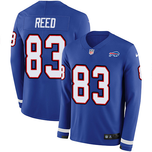 Nike Bills #83 Andre Reed Royal Blue Team Color Men's Stitched NFL Limited Therma Long Sleeve Jersey Nike Bills #83 Andre Reed Royal Blue Team Color Men's Stitched NFL Limited Therma Long Sleeve Jersey