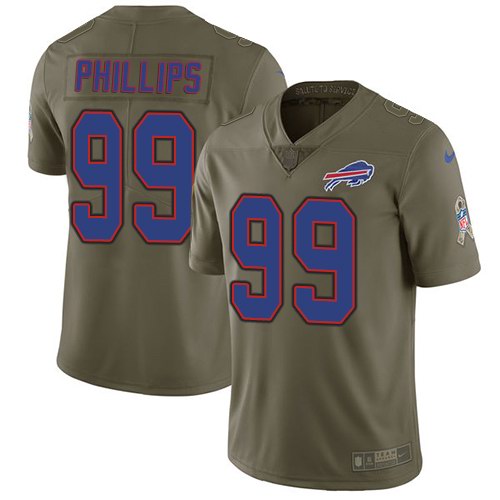 Nike Bills 99 Harrison Phillips Olive Salute To Service Limited Jersey Nike Bills 99 Harrison Phillips Olive Salute To Service Limited Jersey