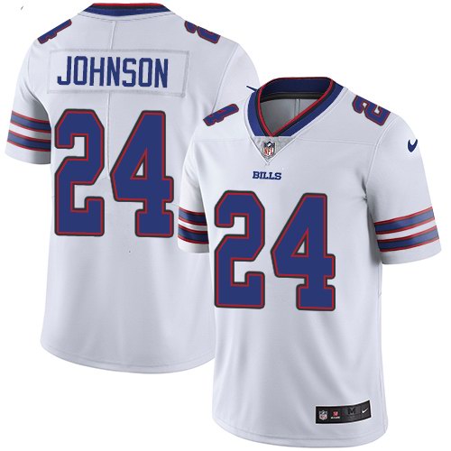 Nike Bills 24 Taron Johnson White Vapor Untouchable Limited Jersey Nike Bills 24 Taron Johnson White Vapor Untouchable Limited Jersey