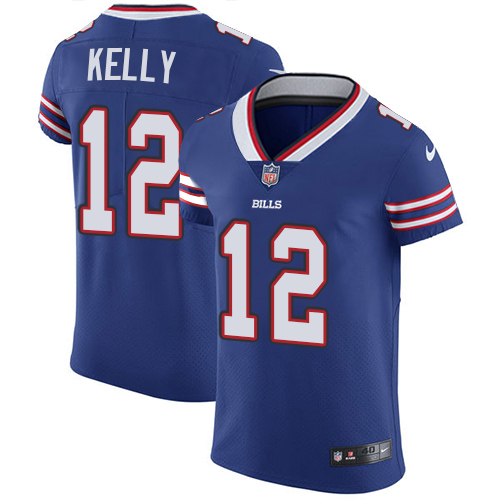 Nike Bills #12 Jim Kelly Royal Blue Team Color Men's Stitched NFL Vapor Untouchable Elite Jersey Nike Bills #12 Jim Kelly Royal Blue Team Color Men's Stitched NFL Vapor Untouchable Elite Jersey