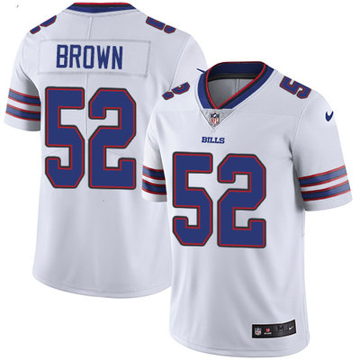 Nike Bills #52 Preston Brown White Men's Stitched NFL Vapor Untouchable Limited Jersey Nike Bills #52 Preston Brown White Men's Stitched NFL Vapor Untouchable Limited Jersey