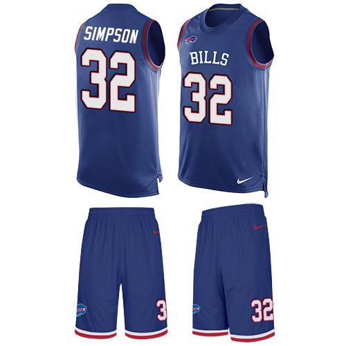 Nike Bills #32 O. J. Simpson Royal Blue Team Color Men's Stitched NFL Limited Tank Top Suit Jersey Nike Bills #32 O. J. Simpson Royal Blue Team Color Men's Stitched NFL Limited Tank Top Suit Jersey