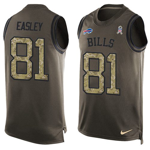 Nike Bills #81 Marcus Easley Green Men's Stitched NFL Limited Salute To Service Tank Top Jersey Nike Bills #81 Marcus Easley Green Men's Stitched NFL Limited Salute To Service Tank Top Jersey