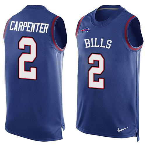 Nike Bills #2 Dan Carpenter Royal Blue Team Color Men's Stitched NFL Limited Tank Top Jersey Nike Bills #2 Dan Carpenter Royal Blue Team Color Men's Stitched NFL Limited Tank Top Jersey