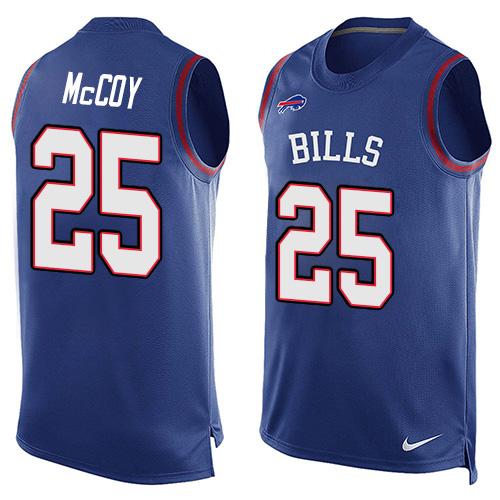 Nike Bills #25 LeSean McCoy Royal Blue Team Color Men's Stitched NFL Limited Tank Top Jersey Nike Bills #25 LeSean McCoy Royal Blue Team Color Men's Stitched NFL Limited Tank Top Jersey