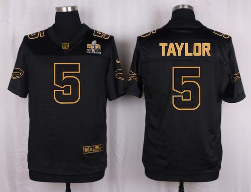 Nike Bills #5 Tyrod Taylor Black Men's Stitched NFL Elite Pro Line Gold Collection Jersey Nike Bills #5 Tyrod Taylor Black Men's Stitched NFL Elite Pro Line Gold Collection Jersey