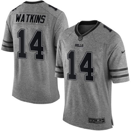 Nike Bills #14 Sammy Watkins Gray Men's Stitched NFL Limited Gridiron Gray Jersey Nike Bills #14 Sammy Watkins Gray Men's Stitched NFL Limited Gridiron Gray Jersey