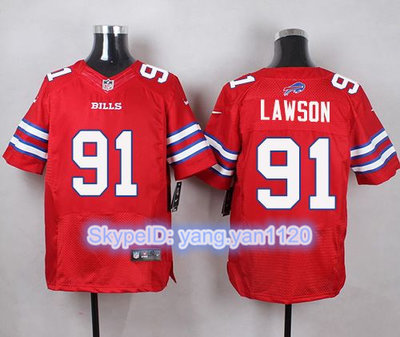 Nike Bills #91 Manny Lawson Red Men's Stitched NFL Elite Rush Jersey Nike Bills #91 Manny Lawson Red Men's Stitched NFL Elite Rush Jersey