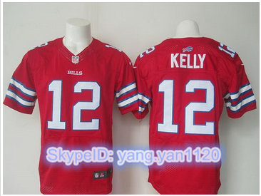 Nike Buffalo Bills #12 Jim Kelly Red Men's Stitched NFL Elite Rush Jersey