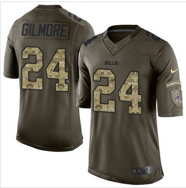 Nike Buffalo Bills #24 Stephon Gilmore Green Men's Stitched NFL Limited Salute To Service Jersey