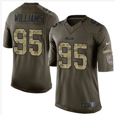 Nike Buffalo Bills #95 Kyle Williams Green Men's Stitched NFL Limited Salute To Service Jersey