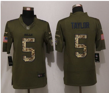 Nike Buffalo Bills #5 Tyrod Taylor Green Salute To Service Limited Jersey Nike Buffalo Bills #5 Tyrod Taylor Green Salute To Service Limited Jersey