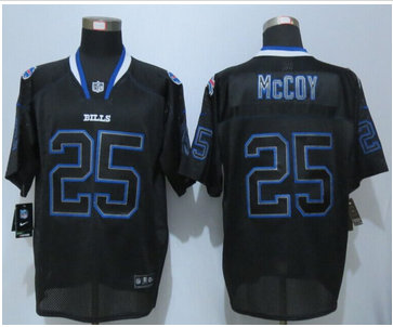New Nike Buffalo Bills #25 LeSean McCoy Lights Out Black Elite Jerseys