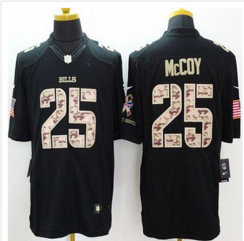 New Buffalo Bills #25 LeSean McCoy Black Men's Stitched NFL Limited Salute to Service jersey