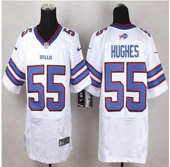 New Buffalo Bills #55 Jerry Hughes White Men's Stitched NFL New Elite Jersey New Buffalo Bills #55 Jerry Hughes White Men's Stitched NFL New Elite Jersey