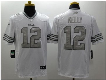 New Buffalo Bills #12 Jim Kelly White Men's Stitched NFL Limited Platinum Jersey New Buffalo Bills #12 Jim Kelly White Men's Stitched NFL Limited Platinum Jersey