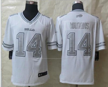 NEW Buffalo Bills #14 Sammy Watkins White NFL Limited Platinum Jersey