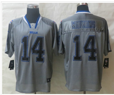 NEW Buffalo Bills #14 Sammy Watkins Lights Out Grey NFL Elite Jersey