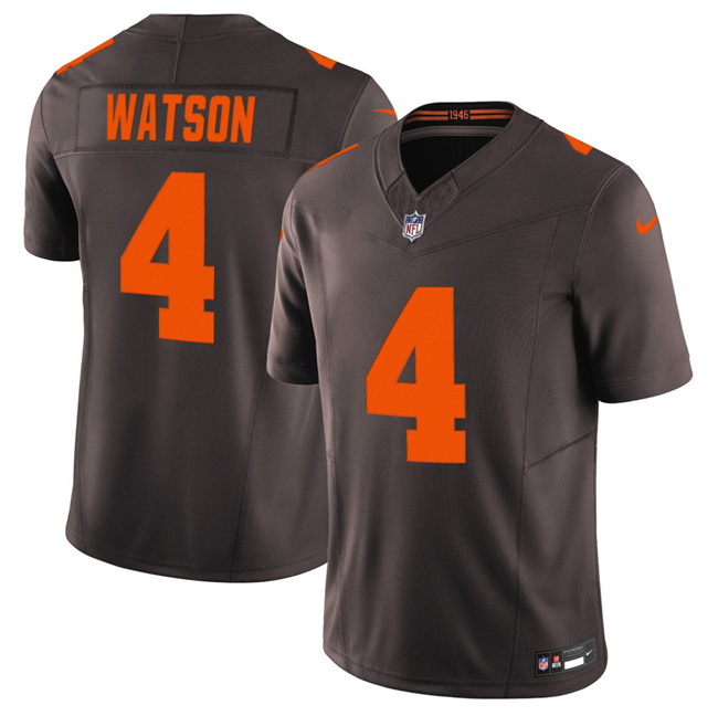 Men's Cleveland Browns #4 Deshaun Watson Brown 2025 F.U.S.E. Alpha Dawg Limited Stitched Football Jersey Men's Cleveland Browns #4 Deshaun Watson Brown 2025 F.U.S.E. Alpha Dawg Limited Stitched Football Jersey