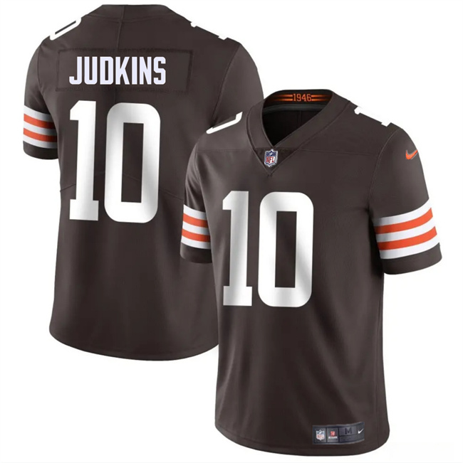Men's Cleveland Browns #10 Quinshon Judkins Brown 2025 Draft Vapor Untouchable Limited Stitched Football Jersey Men's Cleveland Browns #10 Quinshon Judkins Brown 2025 Draft Vapor Untouchable Limited Stitched Football Jersey