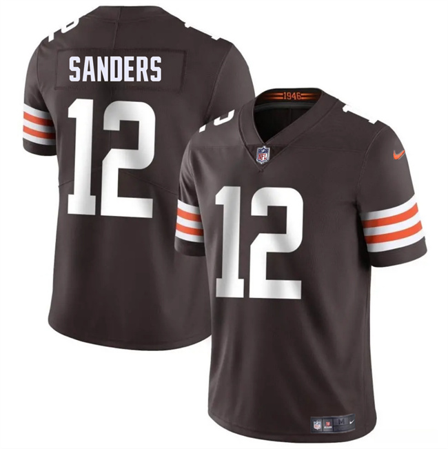 Men's Cleveland Browns #12 Shedeur Sanders Brown 2025 Draft Vapor Untouchable Limited Stitched Football Jersey Men's Cleveland Browns #12 Shedeur Sanders Brown 2025 Draft Vapor Untouchable Limited Stitched Football Jersey