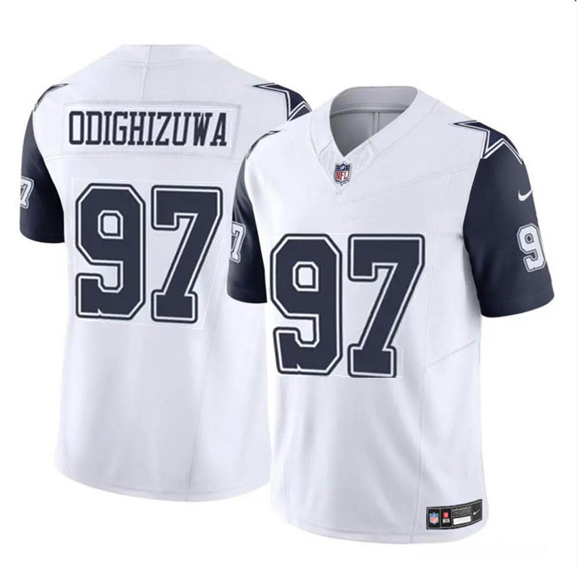 Men's Dallas Cowboys #97 Osa Odighizuwa White F.U.S.E Vapor Untouchable Limited Stitched Football Jersey Men's Dallas Cowboys #97 Osa Odighizuwa White F.U.S.E Vapor Untouchable Limited Stitched Football Jersey