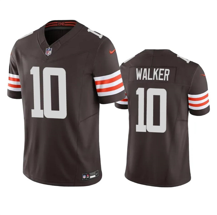 Men's Cleveland Browns #10 P.J. Walker Brown 2023 F.U.S.E. Vapor Untouchable Limited Stitched Jersey Men's Cleveland Browns #10 P.J. Walker Brown 2023 F.U.S.E. Vapor Untouchable Limited Stitched Jersey