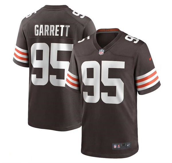 Men's Cleveland Browns #95 Myles Garrett Brown Stitched Game Jersey Men's Cleveland Browns #95 Myles Garrett Brown Stitched Game Jersey